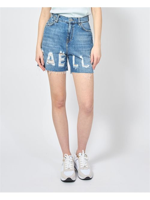 Shorts denim Gaelle Paris con logo frontale GAELLE PARIS | GAABW04709BL01